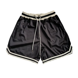 กางเกงขาสั้นบาสเก็ตบอลตาข่ายแบบบางสำหรับผู้ชายกางเกงขาสั้นผ้าใบแบบแข็งระบายอากาศได้สำหรับเล่นกีฬากล้ามเนื้อฟิตเนสยิมใช้ในฤดูร้อน - Product Image 6
