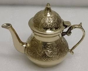 Luxe 1L Laiton Thé Cafetière Ensemble Taille Personnalisée avec Plaqué Or Maison Hôtel Ustensiles De Cuisine Décoratif Pot De Service - Product Image 1