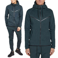 Ensemble de survêtements et sweats à capuche pour hommes en coton épais de haute qualité, motif uni avec logo imprimé, collection hiver