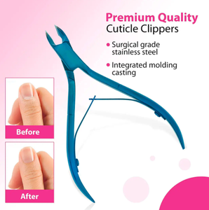 Precio de fábrica profesional pinza para uñas cortador de cutículas instrumentos de belleza de acero inoxidable duraderos curvos para dedos al por mayor - Product Image 4