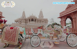 Chariot de cendrillon à l'effigie des personnages du dessin animé européen, coiffe de princesse, de couleur blanche, nouveauté - Product Image 5