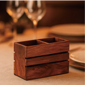 Cadeaux de Noël pour la maison, porte-couteaux de cuisine en bois <span class=keywords><strong>laqué</strong></span> <span class=keywords><strong>blanc</strong></span> rustique rectangulaire, artisanal, grande capacité, durable - Product Image 3