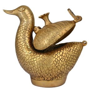 Boîte de rangement en laiton sculpté de style européen moderne Maxery, organisateur de bijoux, décoration de table ronde de luxe - Product Image 1