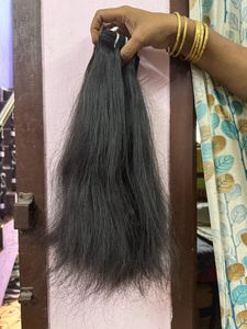 Extensiones de cabello Remy virgen de templo indio recto Natural de alta calidad, extensiones de cabello de donante único crudo sin procesar - Product Image 4