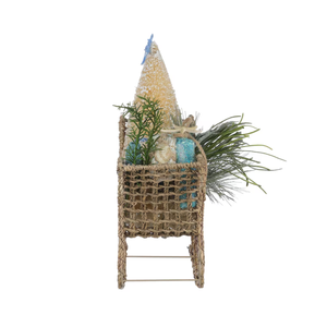 Trineo de algas marinas naturales rústicas tejidas a mano adornos navideños al por mayor de Vietnam precio barato - Product Image 3