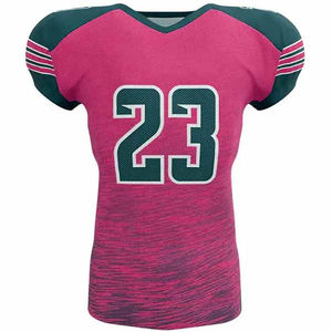 ชุดฟุตบอลอเมริกันขายดีที่สุด สไตล์ล่าสุด แขนสั้น ระบายอากาศได้ดี พิมพ์ลาย แห้งเร็ว ผ้าโพลีเอสเตอร์ 100% ชุดกีฬา - Product Image 2