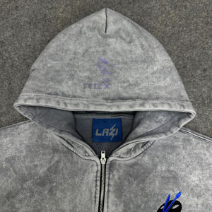 Buen material OEM Servicios Más demandados Cremallera Sudadera con capucha Impreso digital Hecho en fábrica Precio barato Sudaderas con capucha 100% Algodón Invierno - Product Image 3