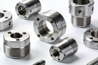 Pièces tournées de haute précision en acier inoxydable et aluminium usinées sur commande par CNC, composants de machines industrielles OEM pour l'usinage
