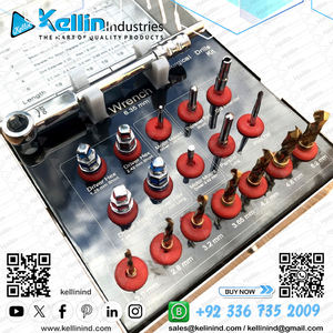 Kit de 18 forets chirurgicaux pour implants dentaires, clé à cliquet, tournevis hexagonal manuel en acier professionnel - Product Image 4