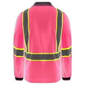 Camisetas Polo de Alta Visibilidad con Diseño Personalizado al por Mayor, Tallas Grandes, con Cinta Reflectante, Mangas Cortas, Secado Rápido, para Trabajo - Product Image 3