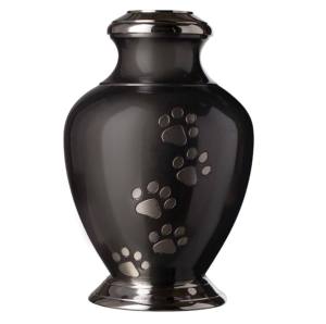 Urnas para mascotas de cremación de latón clásico superior con diseño de huellas de pata y acabado de Color azul Venta caliente urnas de metal para mascotas - Product Image 5