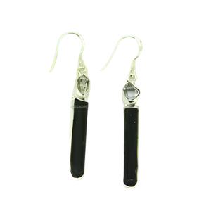 Pendientes colgantes de turmalina Harkima de piedras preciosas Plata de Ley 925 con piedra principal de ónix Pendiente de moda para boda, fiesta, regalo. - Product Image 4