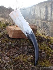 Corne à boire naturelle Viking de haute qualité polie écologique en corne de buffle Design animal - Product Image 2