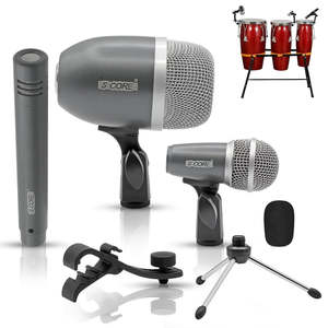 ไมโครโฟนกลองชุด 5Core Conga Mic Snare Tom ไมค์คอนเดนเซอร์ XLR สำหรับเครื่องดนตรี สีเทา - Product Image 1