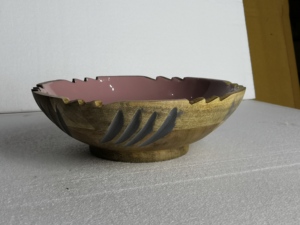 Ensaladera Decorativa de Madera Hecha a Mano, Estilo Clásico, Ecológica y Apta para Lavavajillas, para Mesa de Comedor - Product Image 3