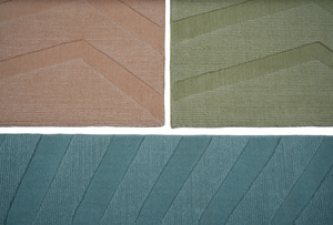Alfombra Rectangular Delgada de Lana 100% Teal con Rayas Modernas, Textura de Pelo Medio, Tejida a Mano, Ecológica, para Sala de Estar/Hogar - Product Image 5