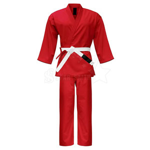 Uniformes de Karate al por mayor mezcla de algodón traje de entrenamiento de artes marciales GI con cinturón logotipo personalizado uniforme de karate - Product Image 1