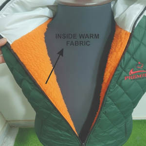 Gilet matelassé sans manches d'hiver, logo personnalisé, imperméable, brillant, gilet pour homme avec capuche - Product Image 6