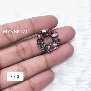 แหวนเงินดีไซน์เฉพาะตัว ประดับด้วยพลอยเทอร์ควอยซ์รูปดอกดาเลียสีชมพู แหวนเงินแท้ 925 ราคาขายส่ง - Product Image 1