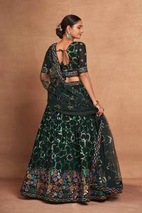 Lehnga Heavy Georgette Work Embroidery and <b>Sequins</b> Inner Inner Silk <b>Flare</b> 3.5 MTR with 2 Layers - Product Image 6
