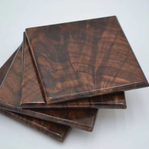 Elegant Luxury Walnut Coasters Premium Quality Sustainable <b>Wood</b> <b>Placemats</b> Tabletop Protection for Hotels Restaurants Kitchen - Product Image 1