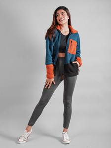 Veste en polaire sherpa zippée XL personnalisée pour femmes broderie hiver chaude col montant tissu respirant imprimé pour l'automne - Product Image 3