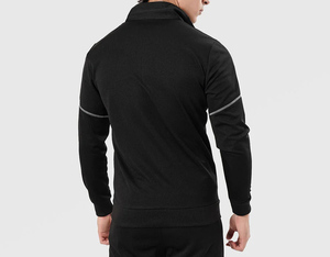 Survêtements d'hiver pour hommes, respirants, légers, avec logo personnalisé brodé, couleur contrastée, 100% coton, streetwear, col roulé, jogging 2 - Product Image 4
