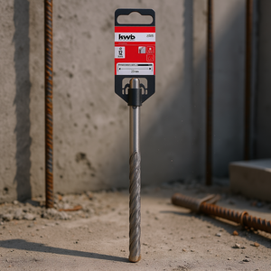 Mèche de perceuse à percussion SDS Plus compatible Kwb 12x210mm pour béton armé HB4X 260212 pour travaux de maçonnerie et de béton - Product Image 3