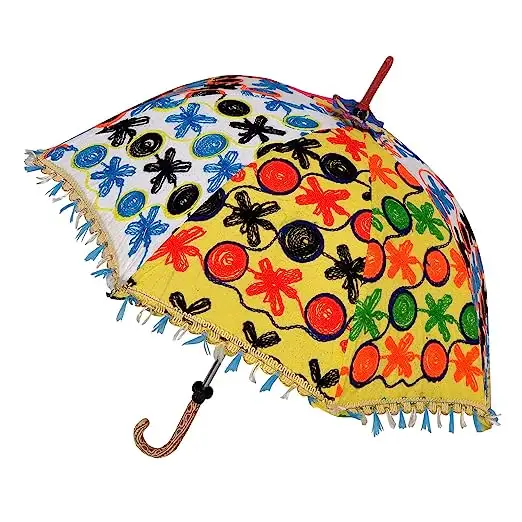 Декоративный зонт ручной работы с традиционными вышитыми зонтиками