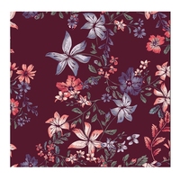 Tela de Poliéster 125 Koshibo Suave con Estampado Digital Personalizado sobre Fondo Negro y Flores Nuevas para Vestido de Noche de Boda para Mujer