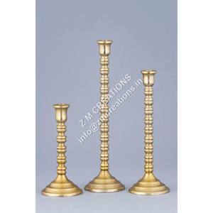 Ensemble cadeau de luxe, bougeoir décoratif de mariage en métal embossé fait à la main, portable, léger, doré - Product Image 1