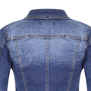 Nouvelle veste en jean d'hiver pour femmes, 100% coton, respirante, écologique, coupe-vent, boutons recouverts de tricot, vente en gros - Product Image 6