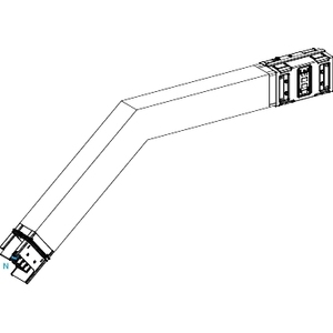 Para Schneider Electric KSA630DLF43B Codo descendente Canalis con ángulo especial 63 segmentos a B M-TO-M Conductos y accesorios - Product Image 1