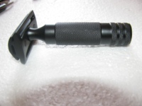 Rasoir de sécurité à double tranchant MACLURA pour hommes et femmes, en acier inoxydable et alliage de zinc, lame simple remplaçable, noir, personnalisation de la marque