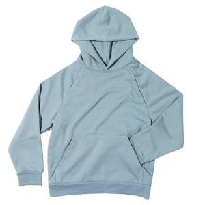 Pull à capuche personnalisé OEM bleu fumé pour hommes Soft Fleece Cotton Polyester Fabric Kangaroo Pocket - Flexora Supplier OEM Custom - Product Image 1