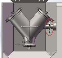 Efficiënte 6L V-blender voor tafelgebruik, voor het mengen van groenten, fruit, dranken en poeders.