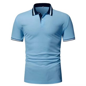 Col montant avec bouton coton de qualité supérieure OEM Logo personnalisé vêtements pour hommes t-shirts High Street Wear hommes polo toutes tailles - Product Image 1