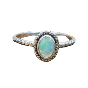 925 Sterling <b>Silver</b> <b>Opal</b> Gemstone <b>Ring</b> Jewelry Handmade <b>Silver</b> Boho Style <b>Ring</b> Jewelry For Women Wedding Gift For Wife - Product Image 1