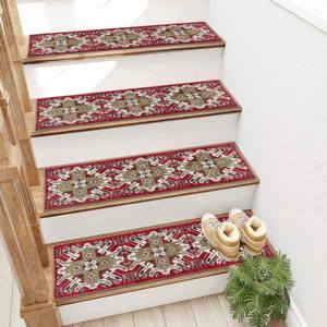 Geometric Pattern Printed Rug, Modern <b>Machine</b> Washable <b>Step</b> Rug - Product Image 2