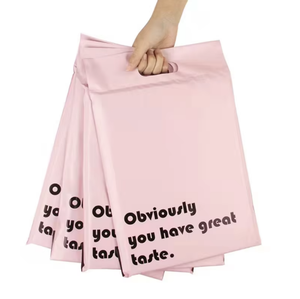 <strong>Custom</strong> Pink for <strong>Poly</strong> <strong>Mailer</strong> <strong>with</strong> Handle for Shoes Socks Clothes-Full <strong>Print</strong> Logo Polymailer Courier Bag - Product Image 4
