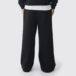 OEM/ODM, venta al por mayor, pantalones de hombre de cintura elástica lisos de gran tamaño, 100% algodón, felpa francesa, peso pesado, holgado, lavado, Jogger para hombre - Product Image 5