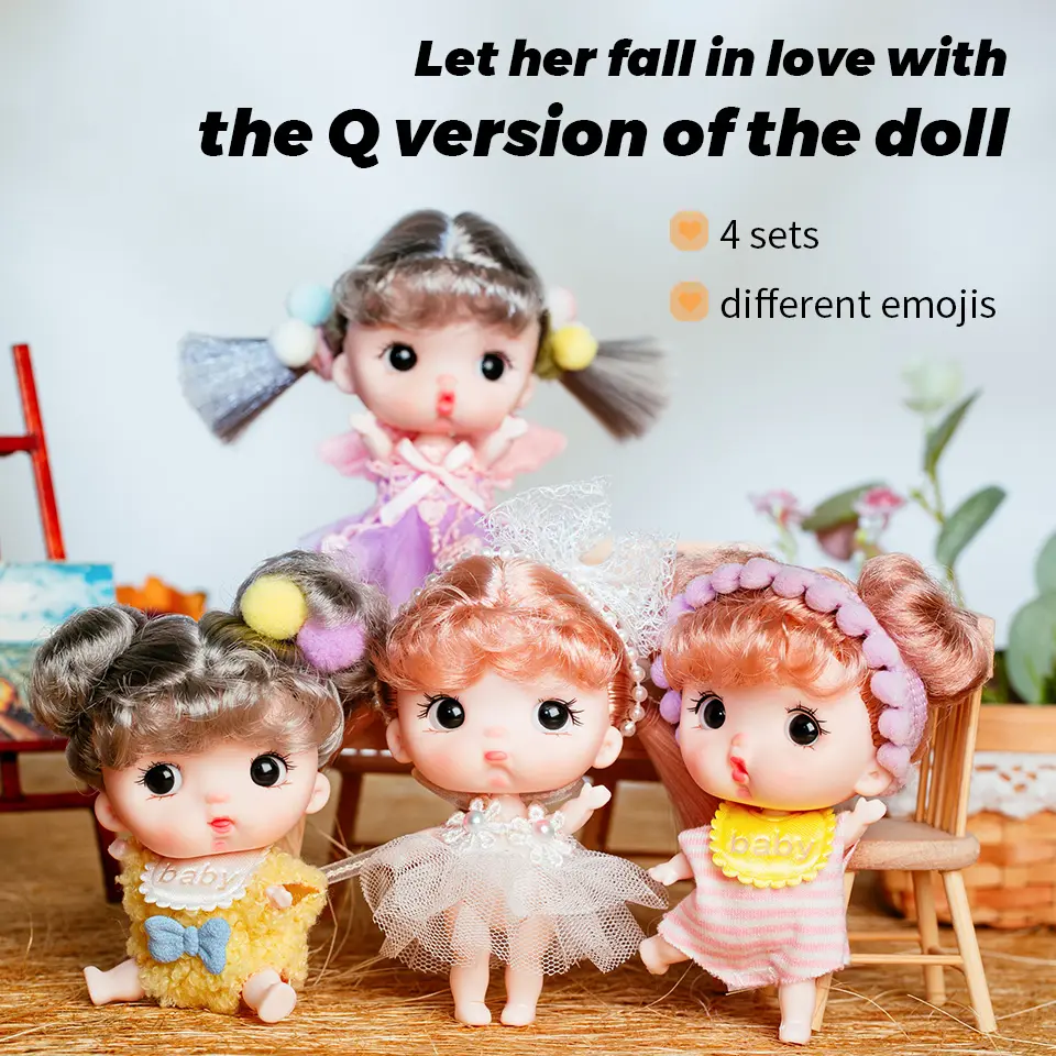 लड़कियों के लिए नवीनतम फ़ैक्टरी मूल हॉट सेलिंग सुंदर प्यारी गुड़िया उपहार क्यू संस्करण गुड़िया