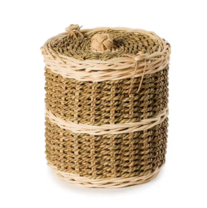 Urne en jonc de mer faite à la main écologique pour les cendres Fournitures funéraires en gros Urne de crémation du Vietnam - Product Image 4