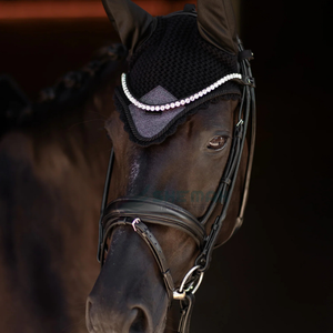 Bonnet d'oreille au crochet léger et respirant voile de mouche de cheval lavable ajustement confortable bonnet d'équipement équestre de qualité fabriqué au Pakistan - Product Image 3