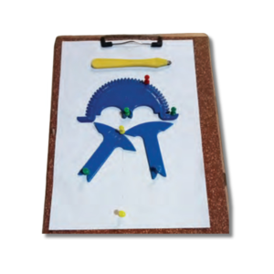 Juego de geometría táctil de metal Herramientas matemáticas accesibles para ciegos y discapacitados visuales Juego de geometría - Product Image 2