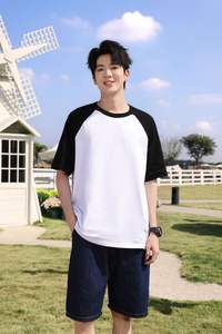 T-shirt à manches avec logo personnalisé T-shirts vierges 100% coton pour hommes T-shirt tricoté décontracté à motifs imprimés pour hommes - Product Image 3