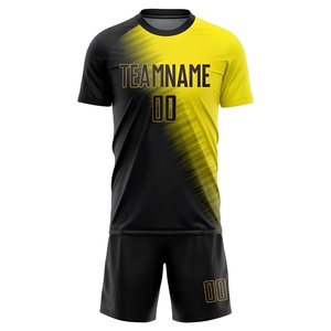 Maillot de football unisexe adulte respirant 100% polyester 180g à séchage rapide, col rond, personnalisable par sublimation avec nom d'équipe, logo personnalisé - Product Image 1