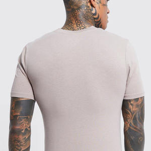Wholesale <b>Men's</b> Pink Blank Knitted 100% Cotton Stretchable <b>Muscle</b> Fit <b>T</b>-<b>Shirts</b> - Product Image 4