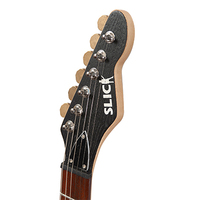 Slick Guitar SL55KM Guitare électrique Aged Black Solid Ash Body Alnico Pickups