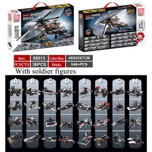 8in1 ville Swat <span class=keywords><strong>Police</strong></span> hélicoptère enfant <span class=keywords><strong>Police</strong></span> voiture jouet avion Jeep transporteur rue véhicules armure camion bloc de construction Kit - Product Image 6